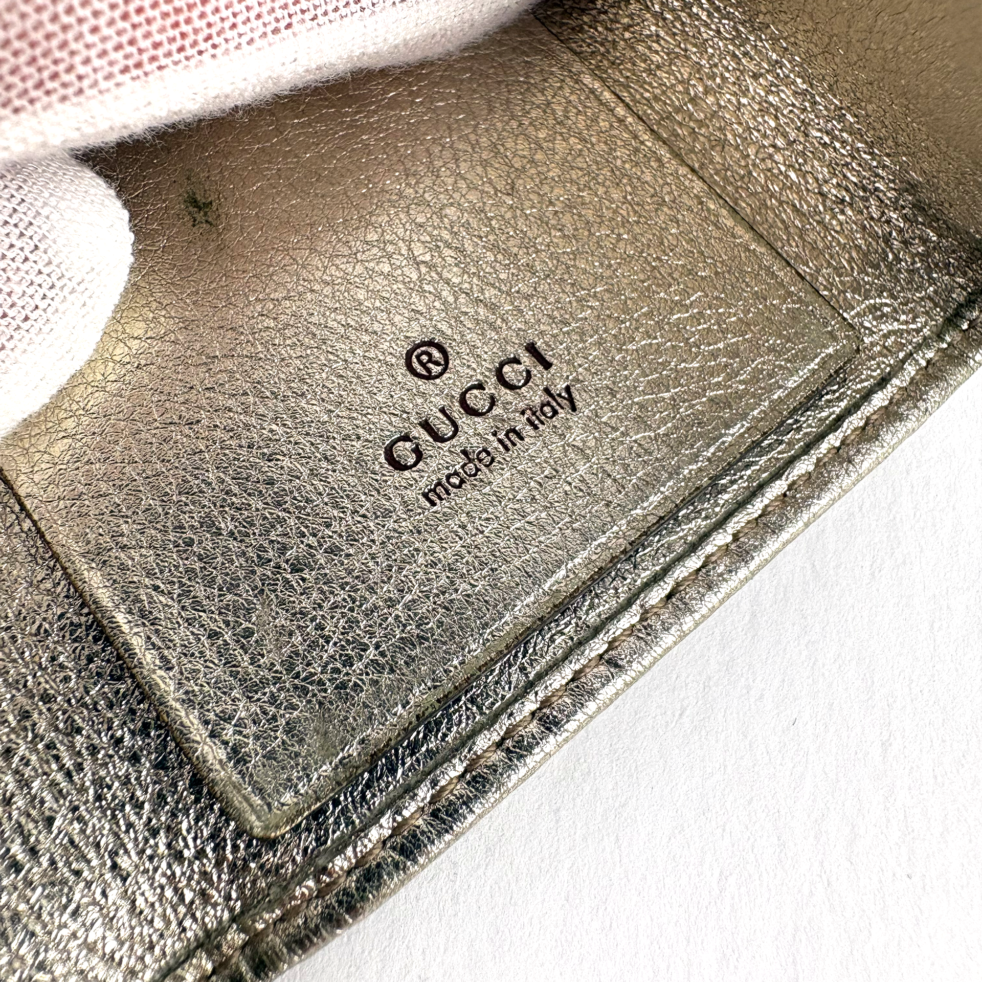 Gucci GG Canvas D-Ring 6 Key Holder Silver