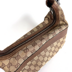 Gucci GG Shoulder Canvas Hobo Brown