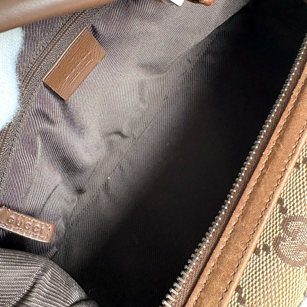Gucci GG Shoulder Canvas Hobo Brown