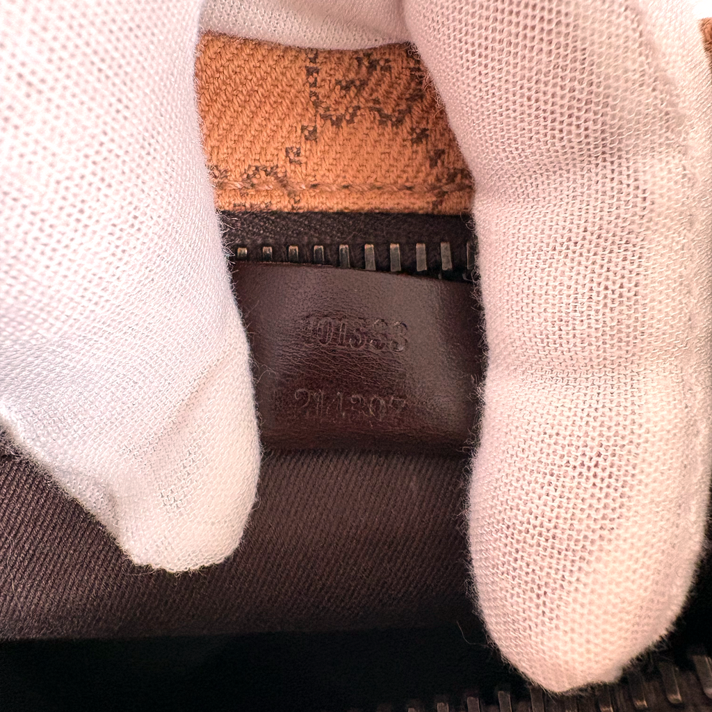 Gucci GG Canvas Leather Handbag Beige