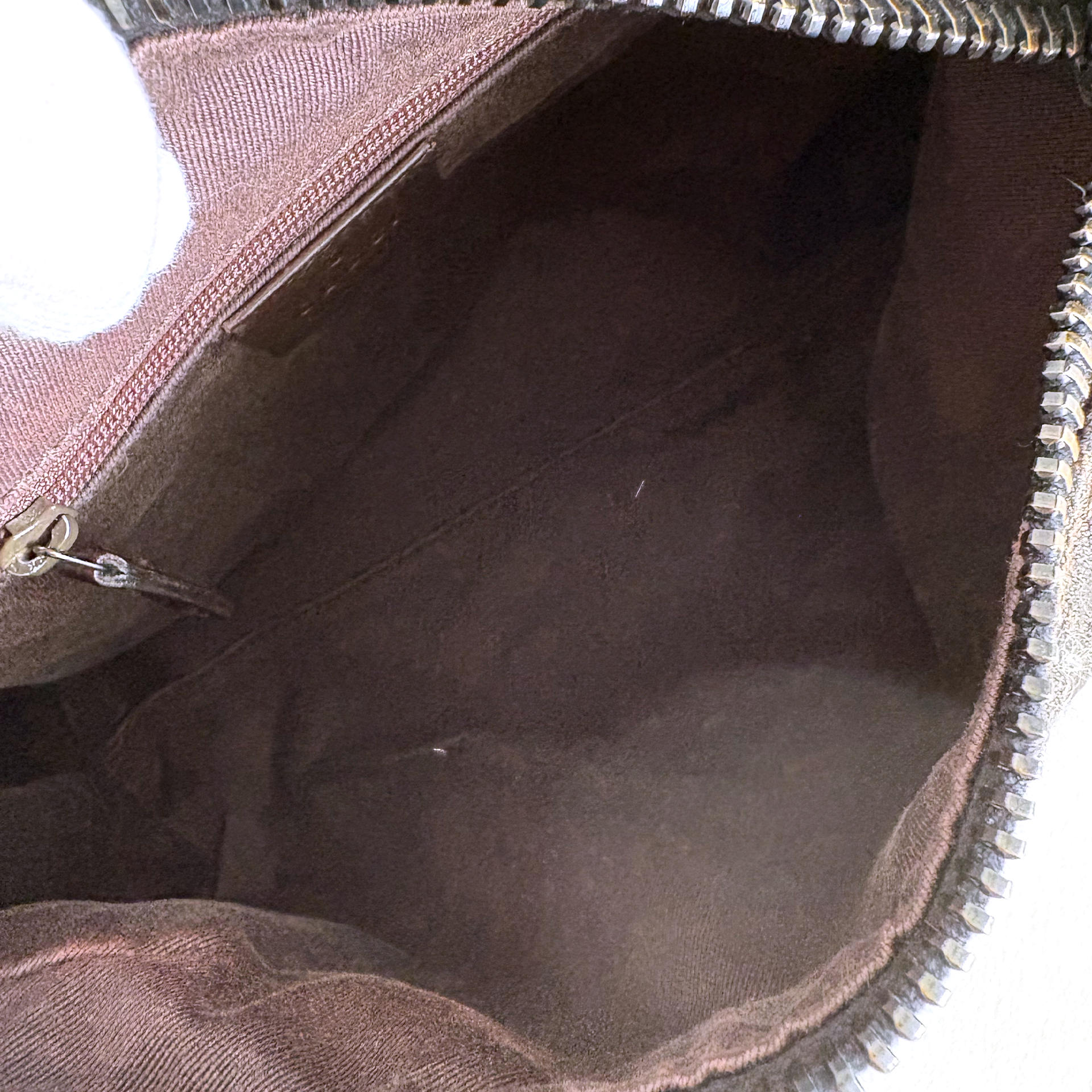 Gucci GG Canvas Leather Handbag Brown