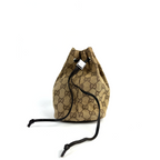 Gucci GG Canvas Pownstring Bag Beige Brown
