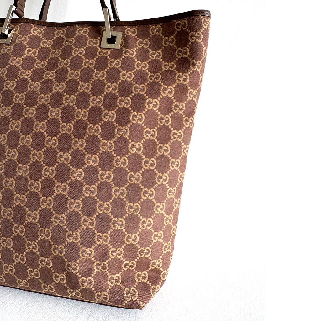 Gucci GG Canvas Tote Bag Brown