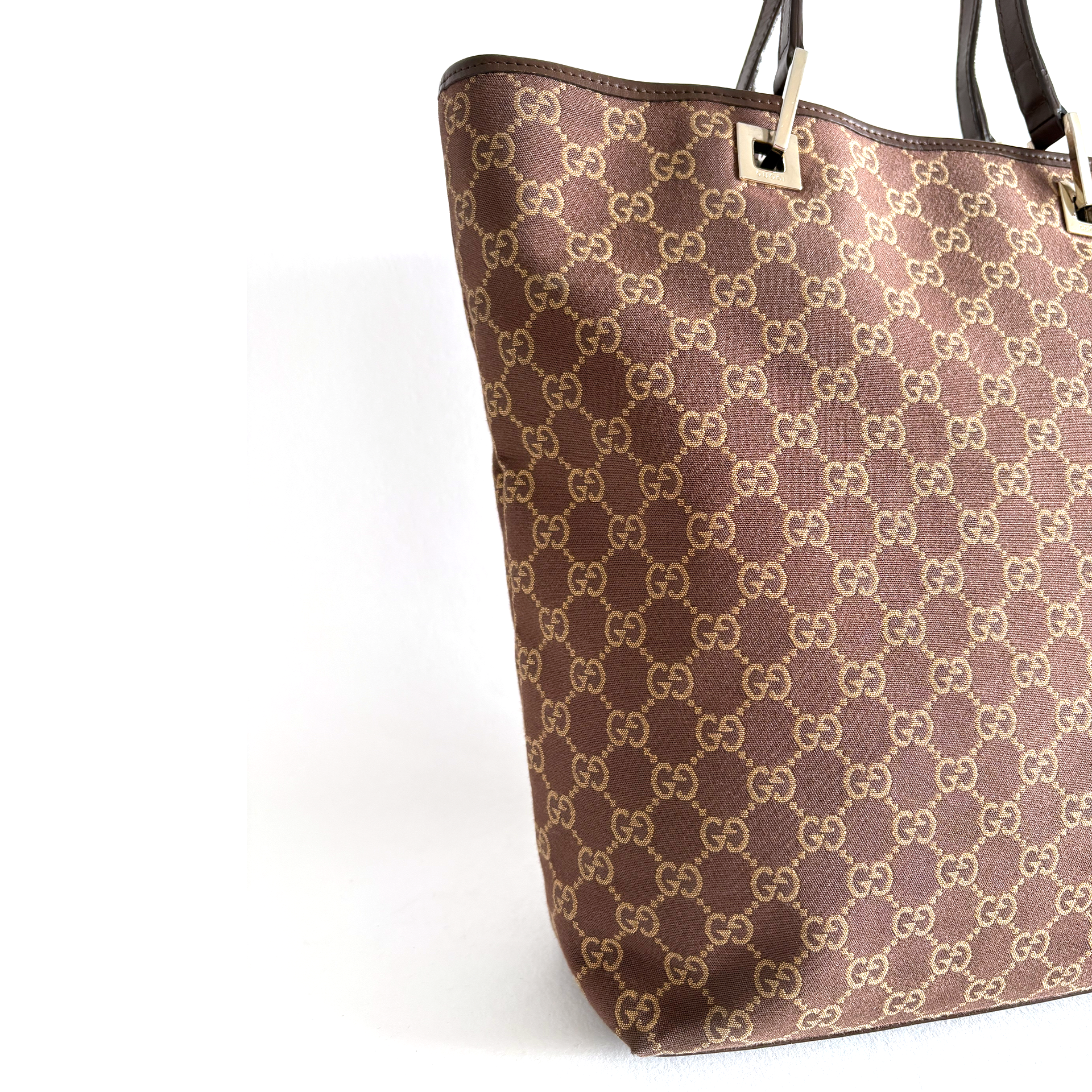 Gucci GG Canvas Tote Bag Brown