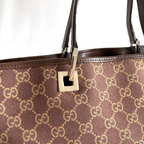 Gucci GG Canvas Tote Bag Brown
