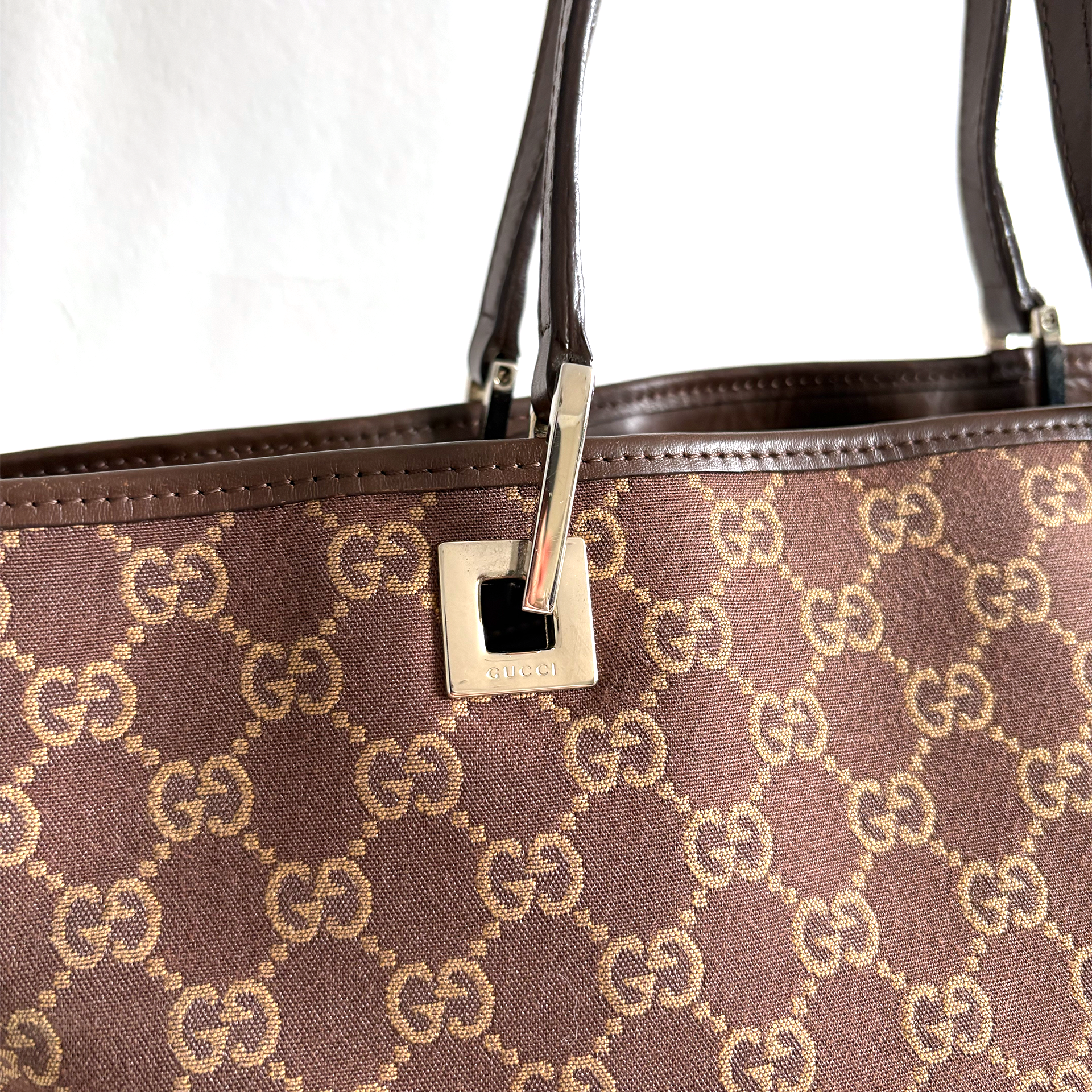 Gucci GG Canvas Tote Bag Brown
