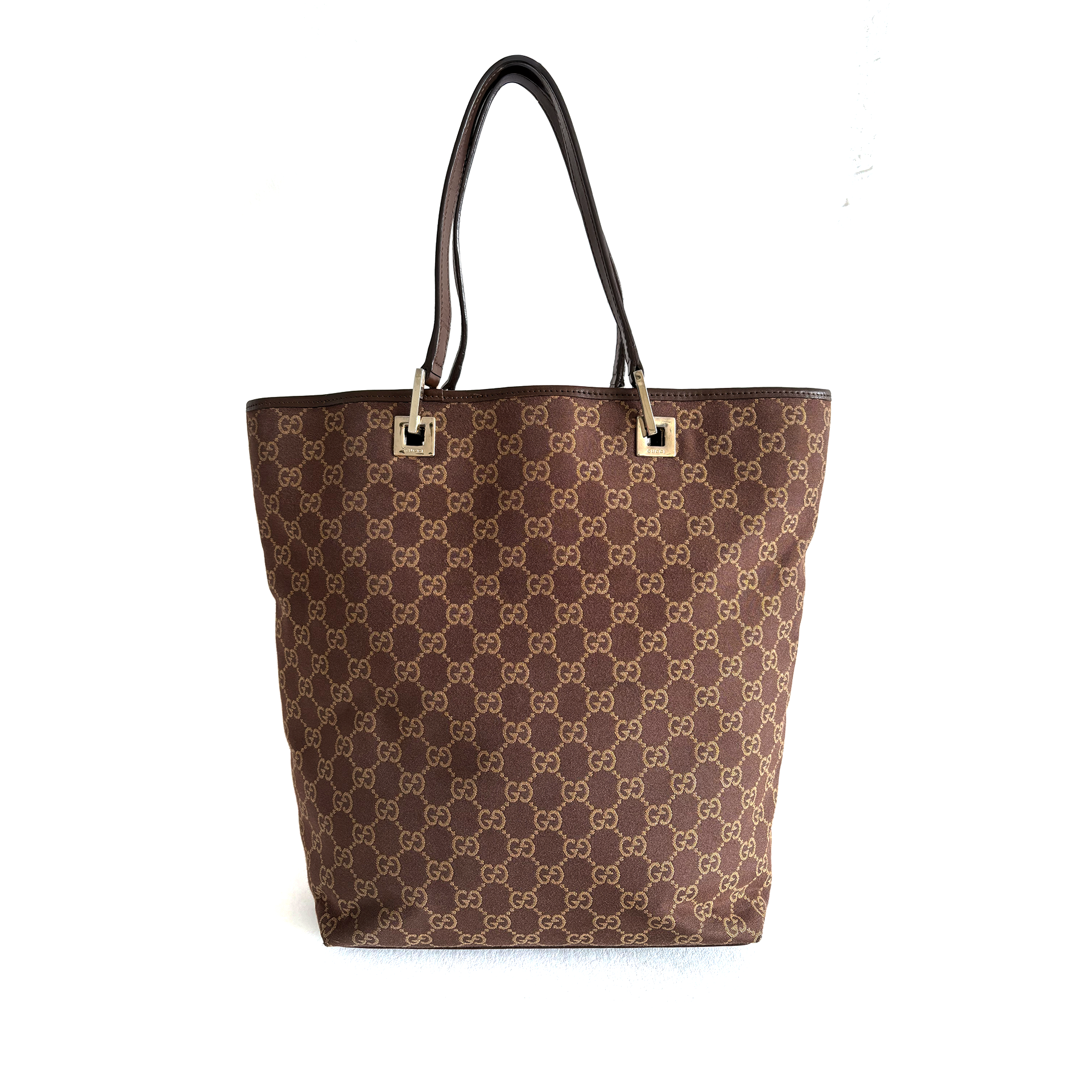 Gucci GG Canvas Tote Bag Brown