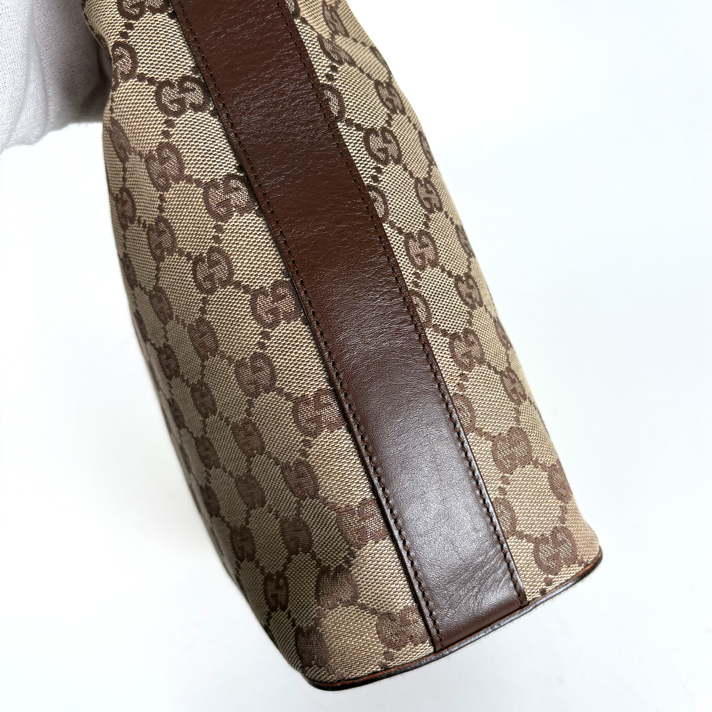Gucci GG Hobo Canvas Clasp Brown