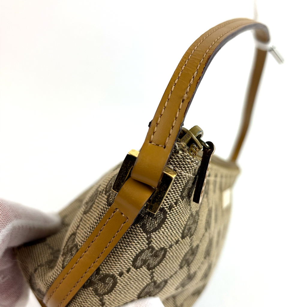 Gucci GG Beige Monogram Boat Bag