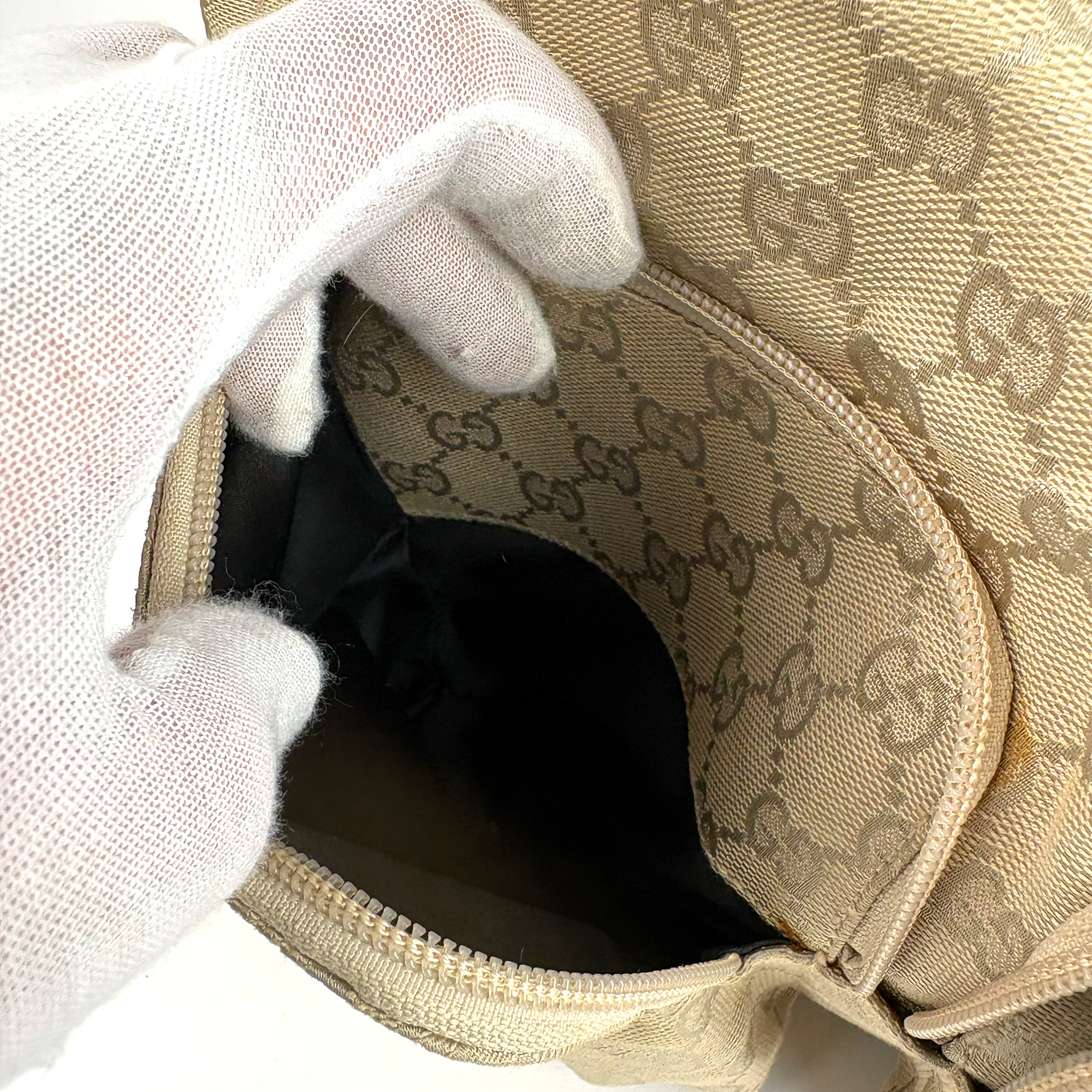 Gucci GG Monogram Double Pocket Hobo Shoulder Bag