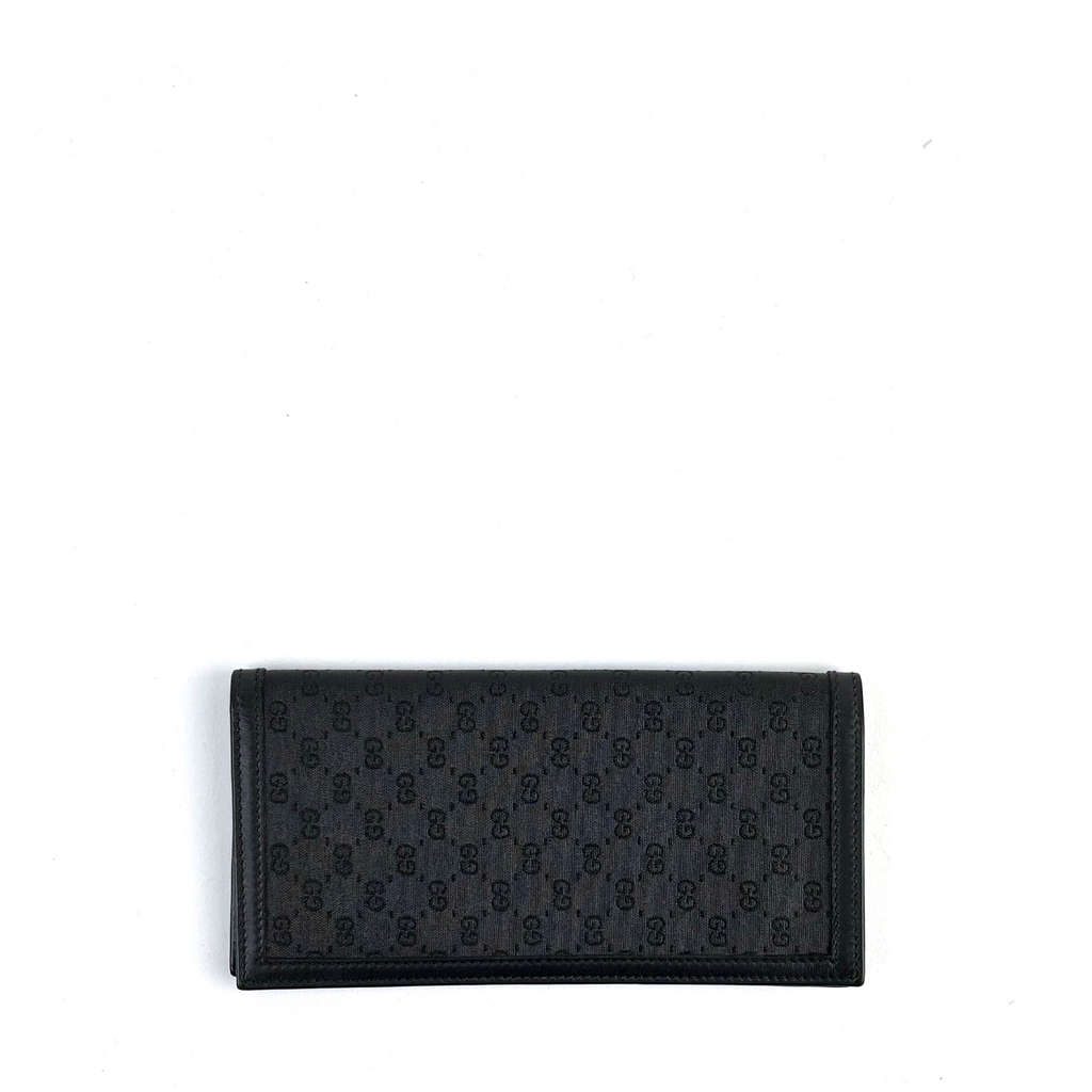 Gucci GG Shima Pattern Black Long Wallet