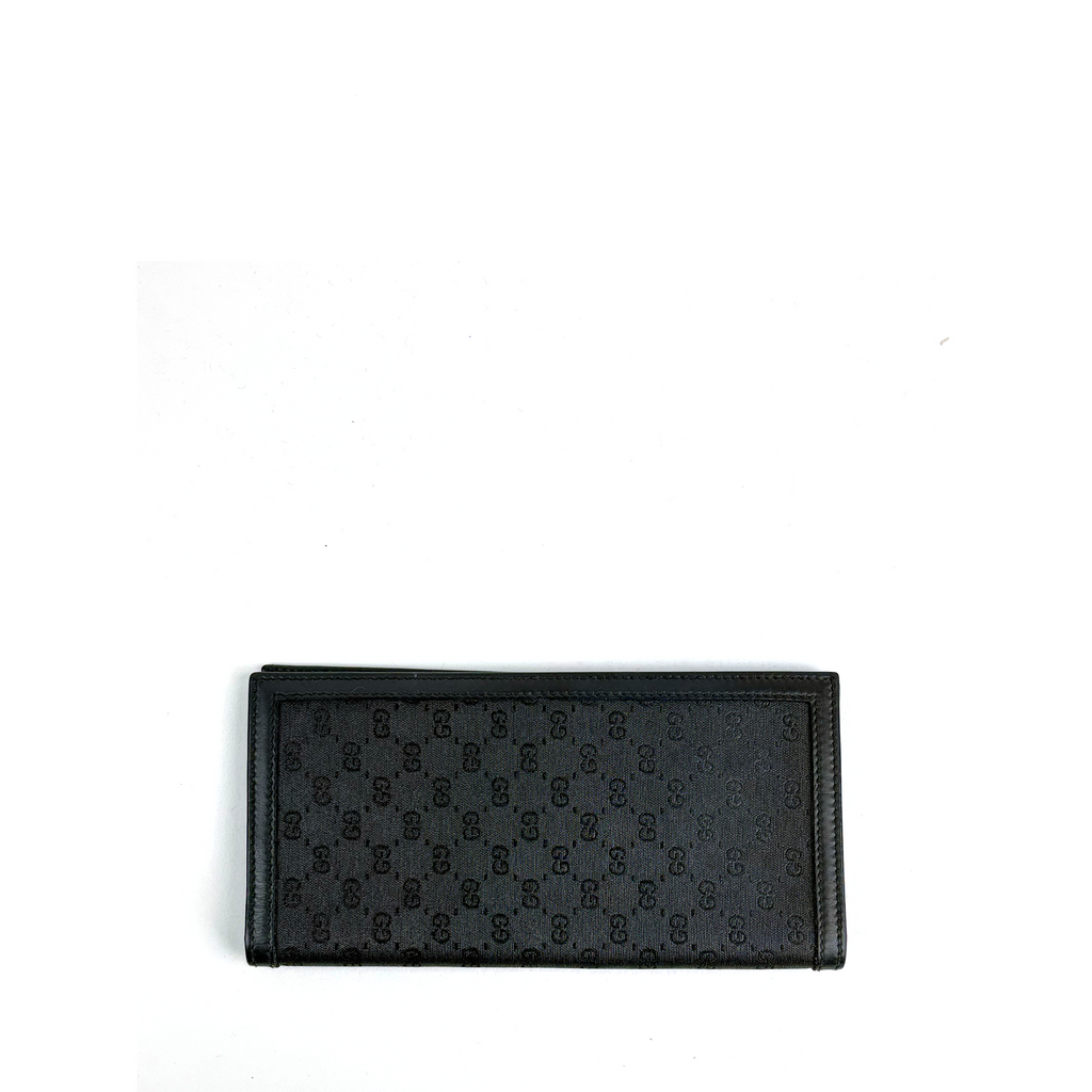 Gucci GG Shima Pattern Black Long Wallet