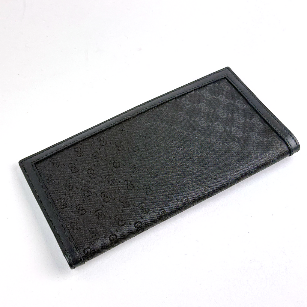 Gucci GG Shima Pattern Black Long Wallet
