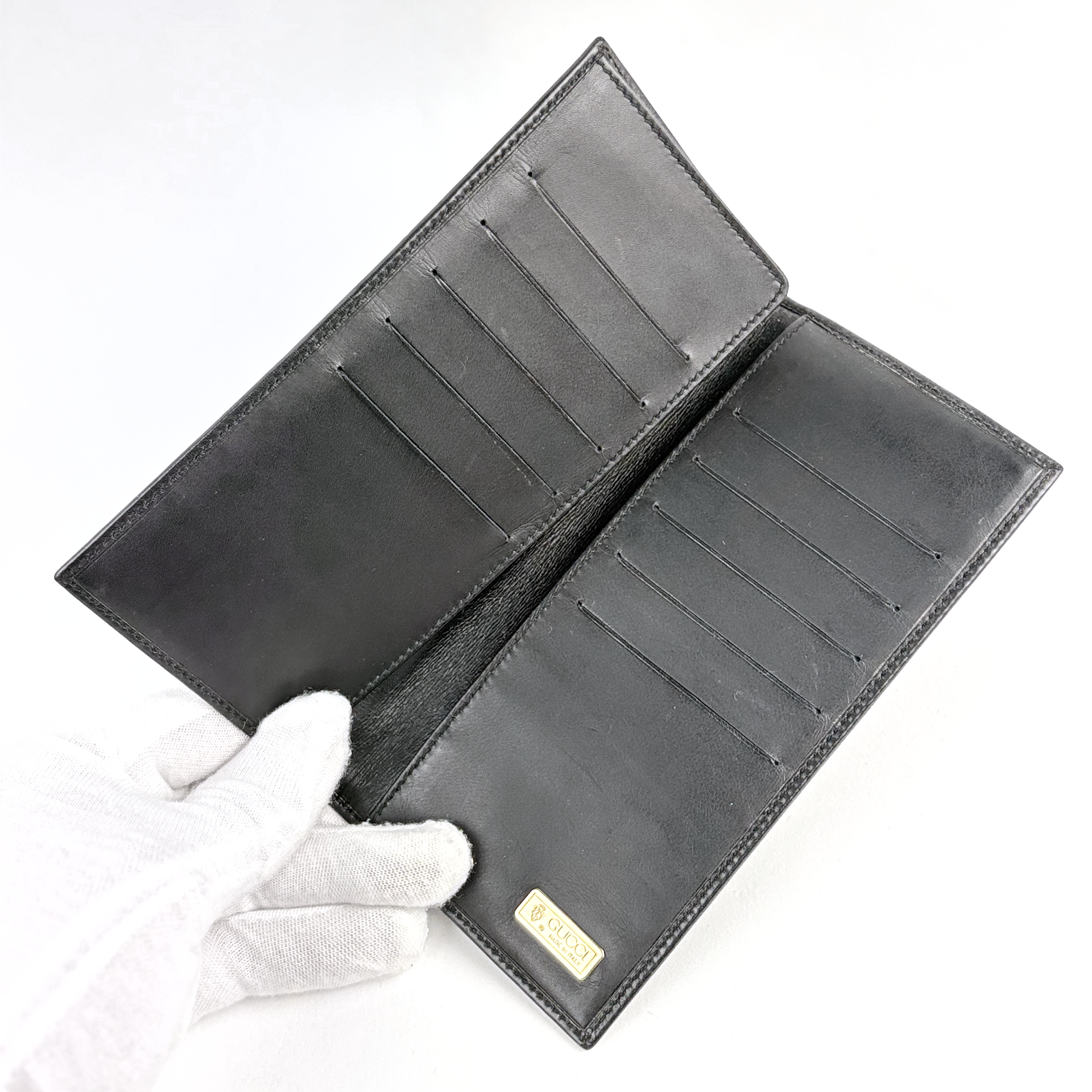 Gucci GG Shima Pattern Black Long Wallet