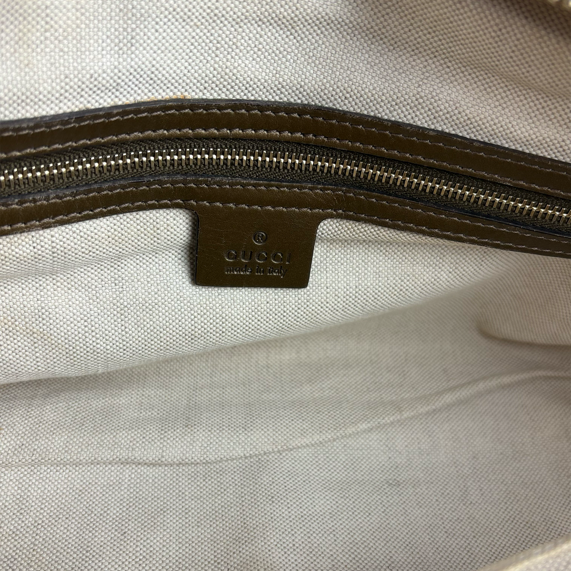 Gucci GG heart Bit Handbag Beige Gold