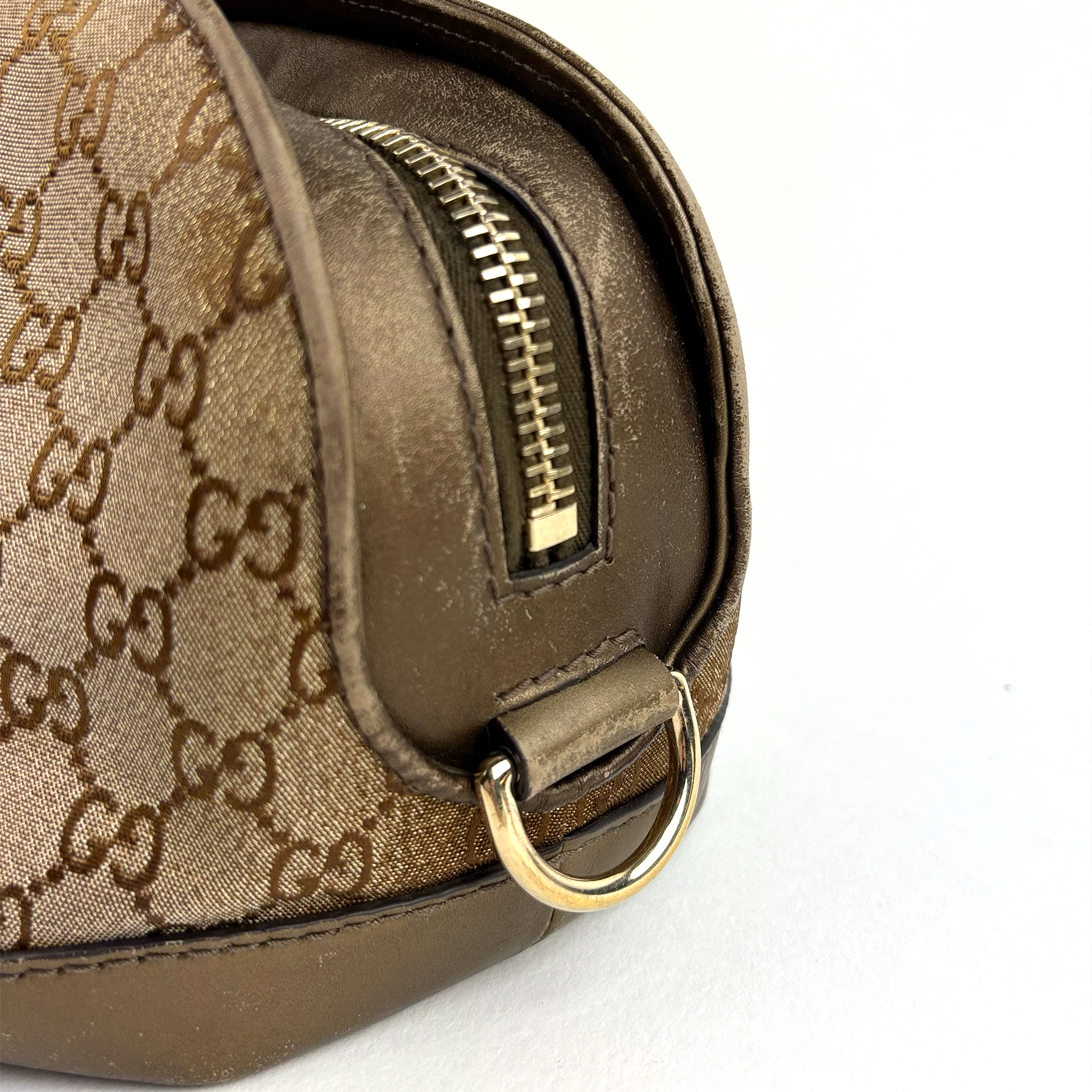 Gucci GG heart Bit Handbag Beige Gold