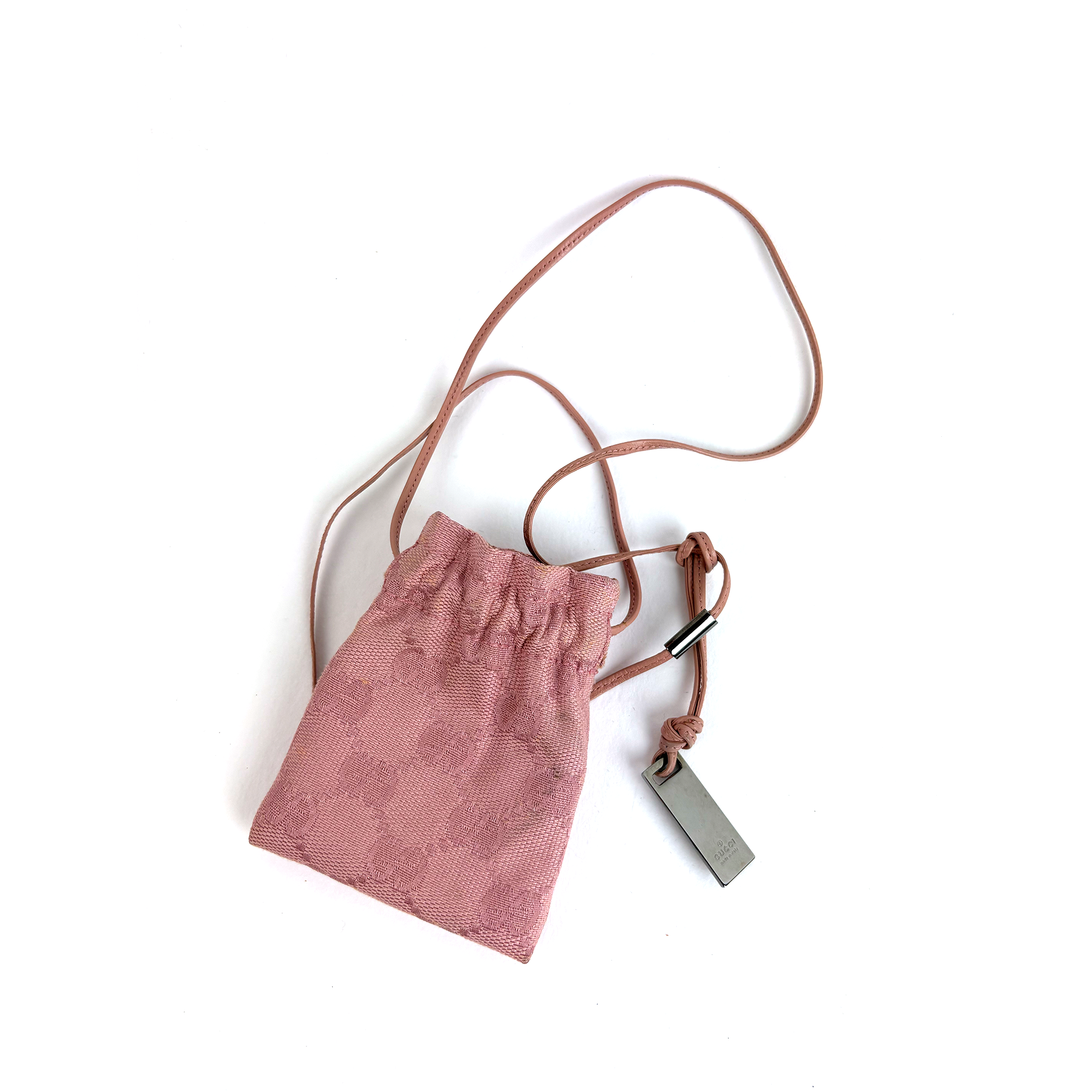 Gucci GG Canvas Pink Mini Drawstring