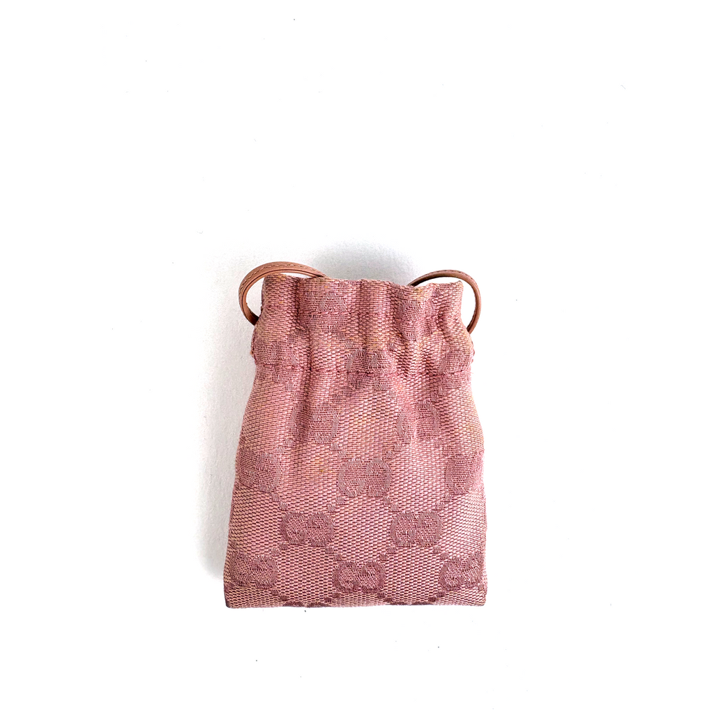 Gucci GG Canvas Pink Mini Drawstring