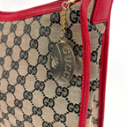 Gucci GG Canvas Shoulder Bag Red