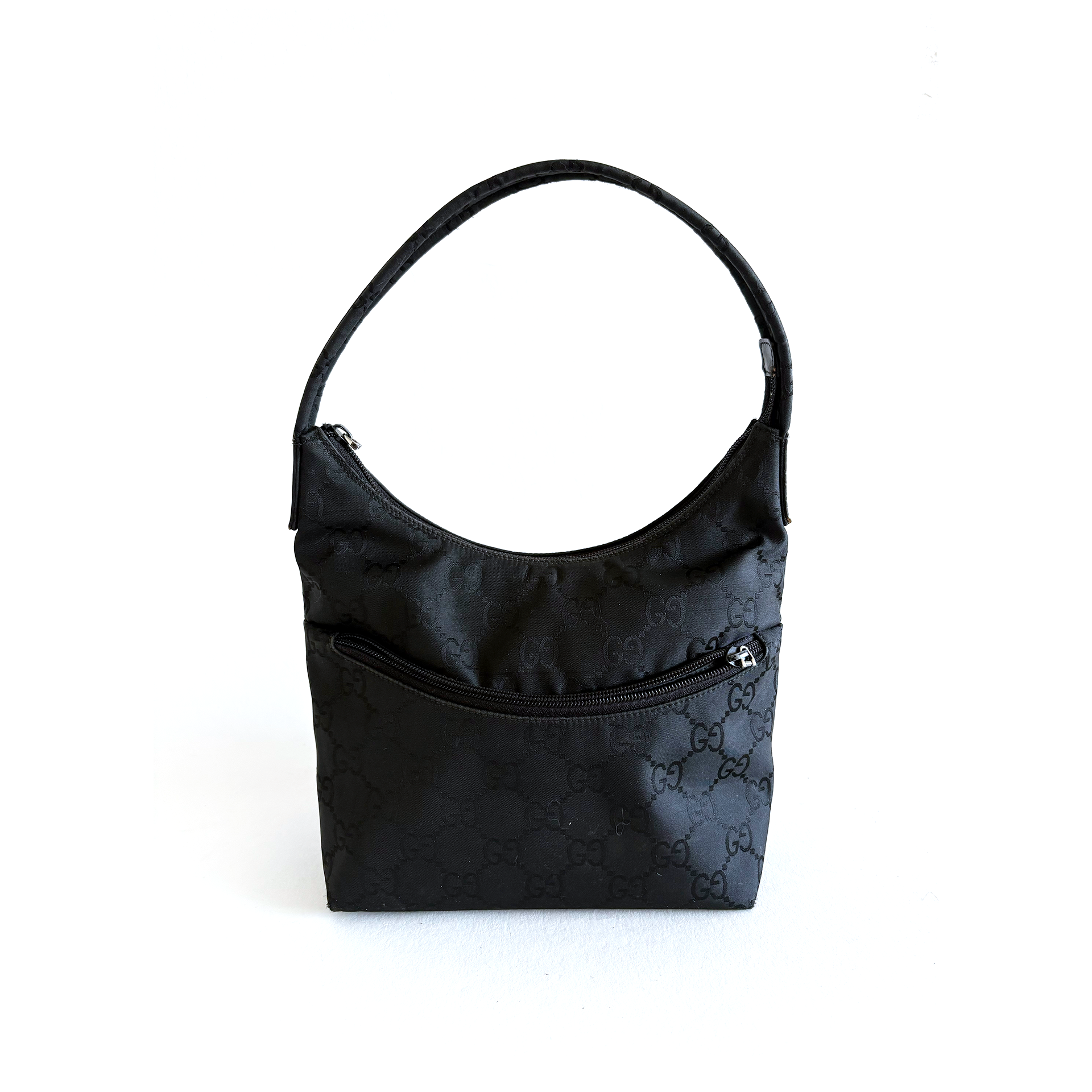 Gucci Nylon Shoulder Bag Black