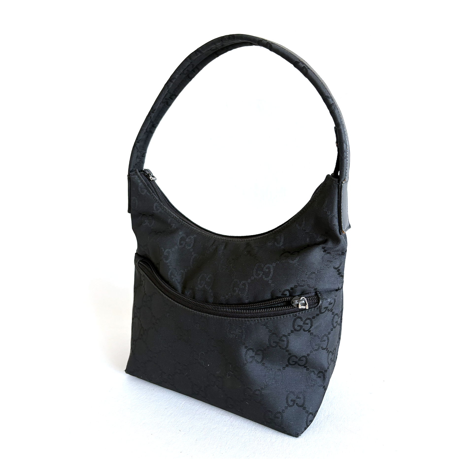 Gucci Nylon Shoulder Bag Black