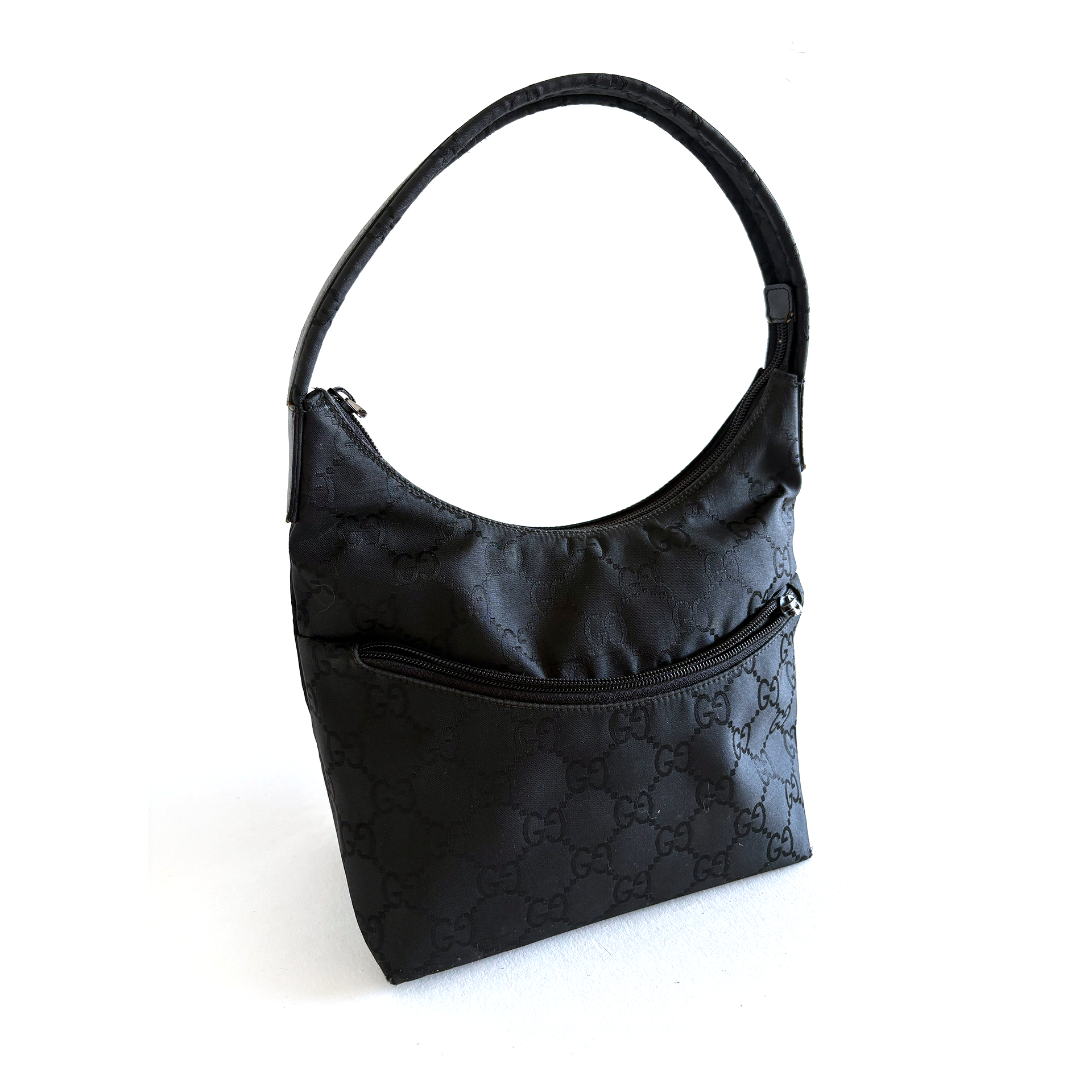 Gucci Nylon Shoulder Bag Black