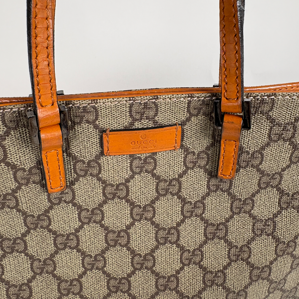 Gucci GG PVC Tall Tote Bag Orange