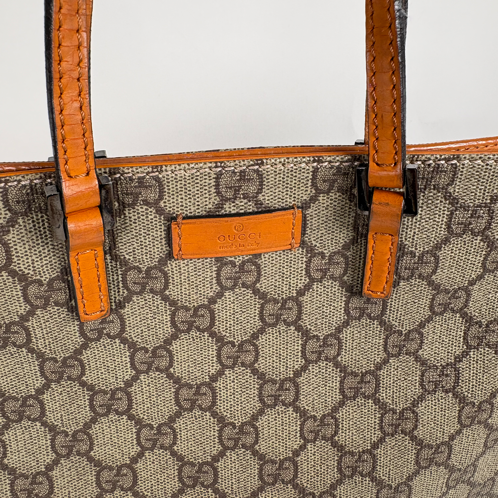 Gucci GG PVC Tall Tote Bag Orange