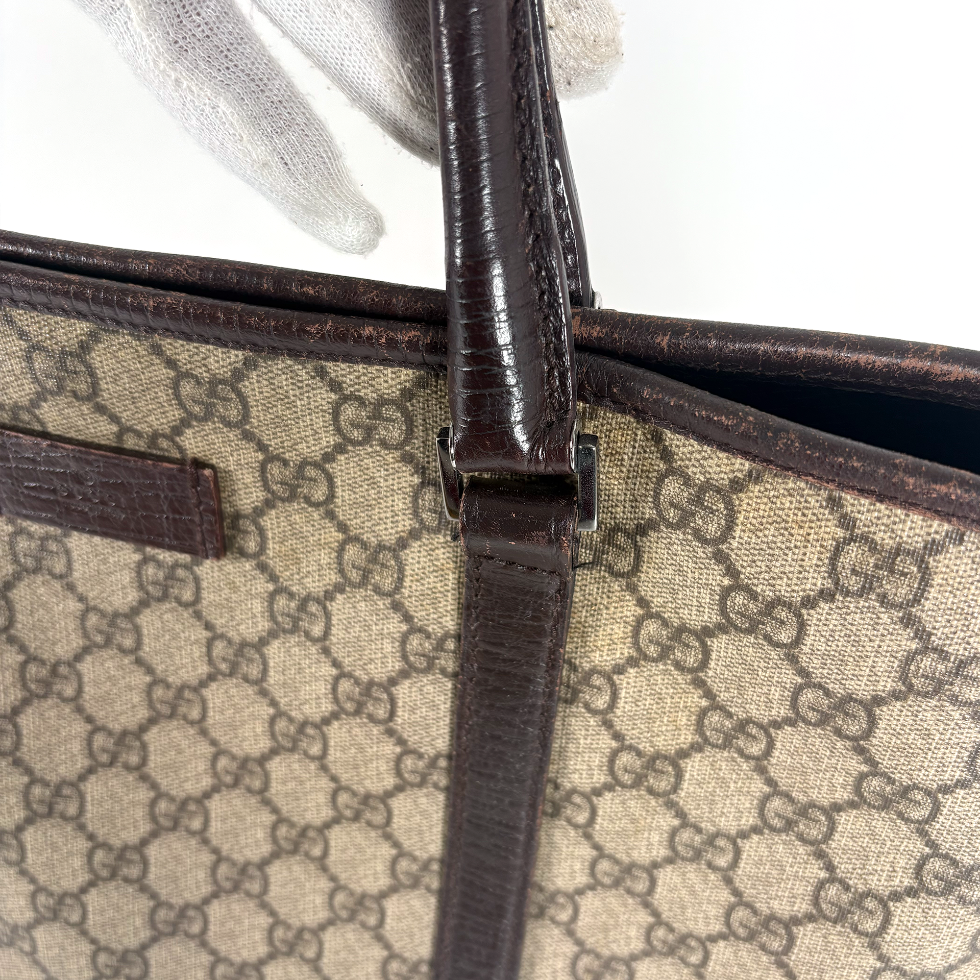 Gucci PVC Tote Bag Brown