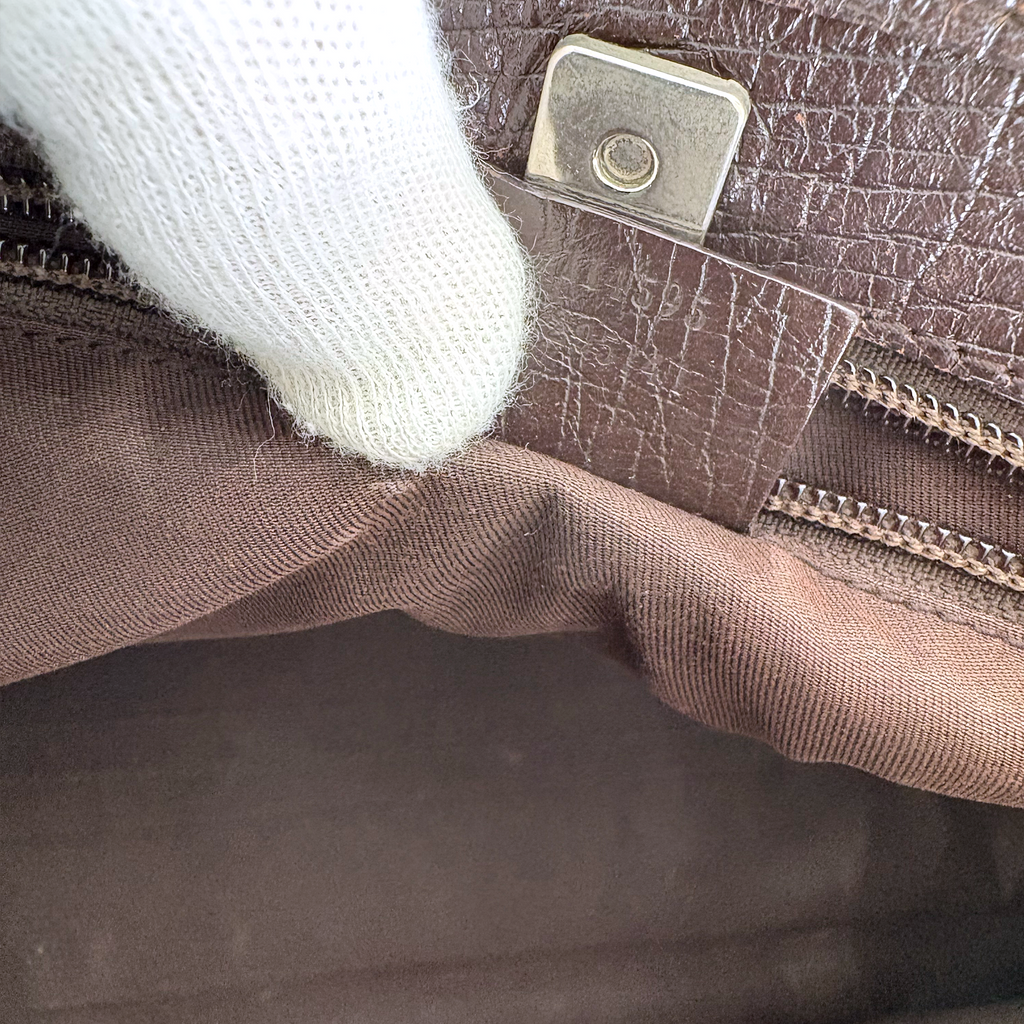 Gucci PVC Tote Bag Brown
