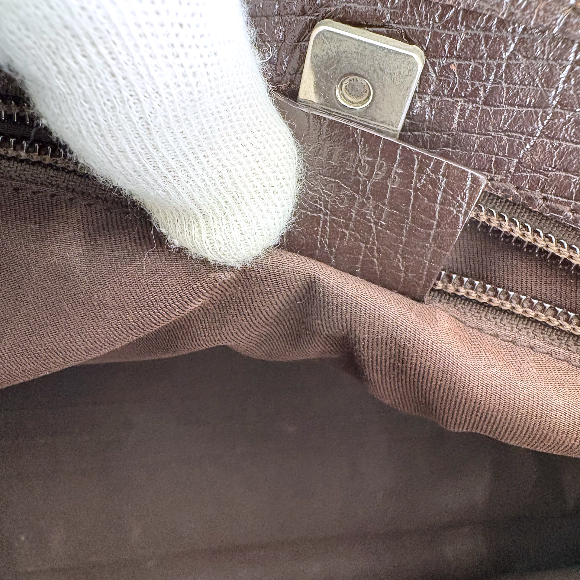 Gucci PVC Tote Bag Brown