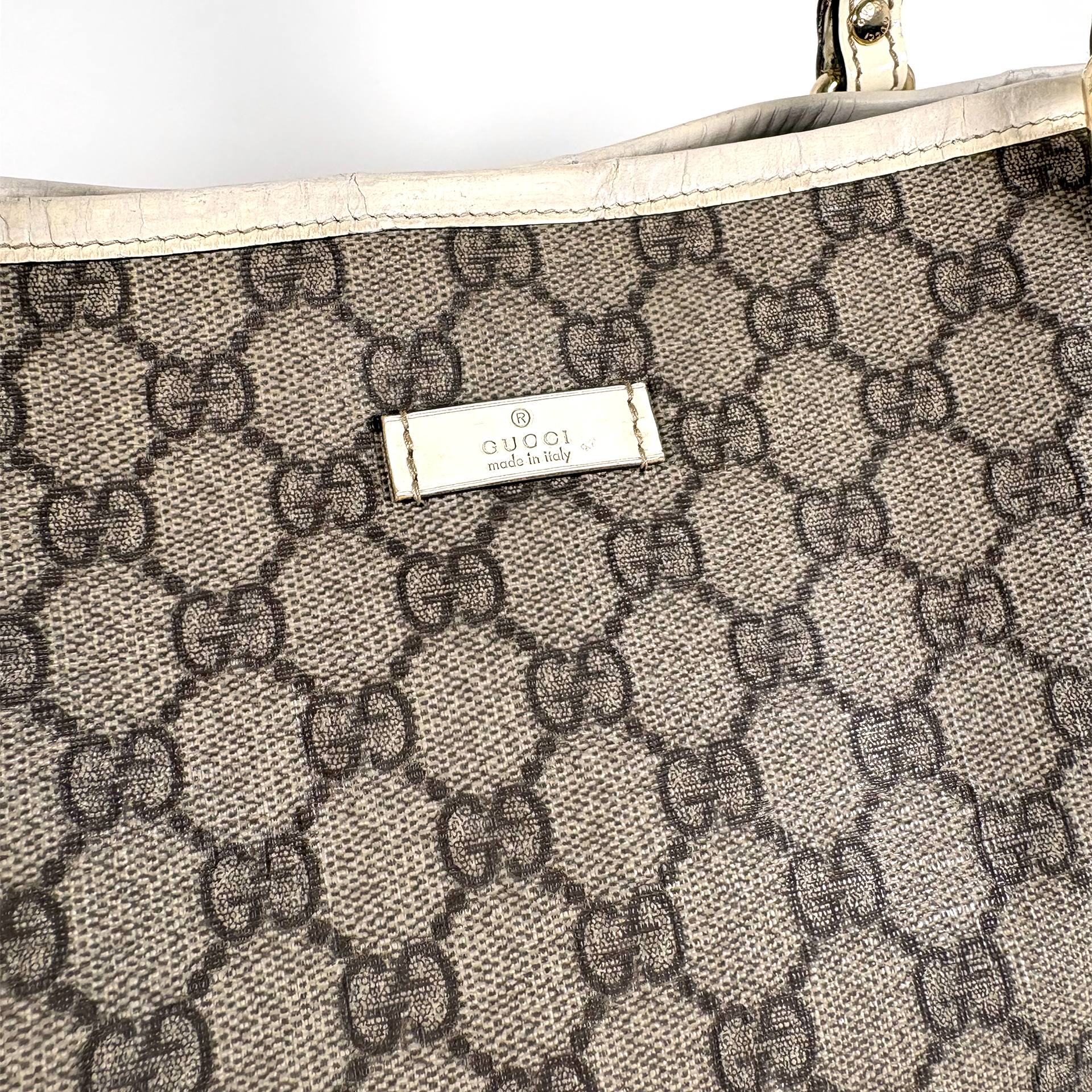 Gucci PVC Tote Bag Large Ivory White