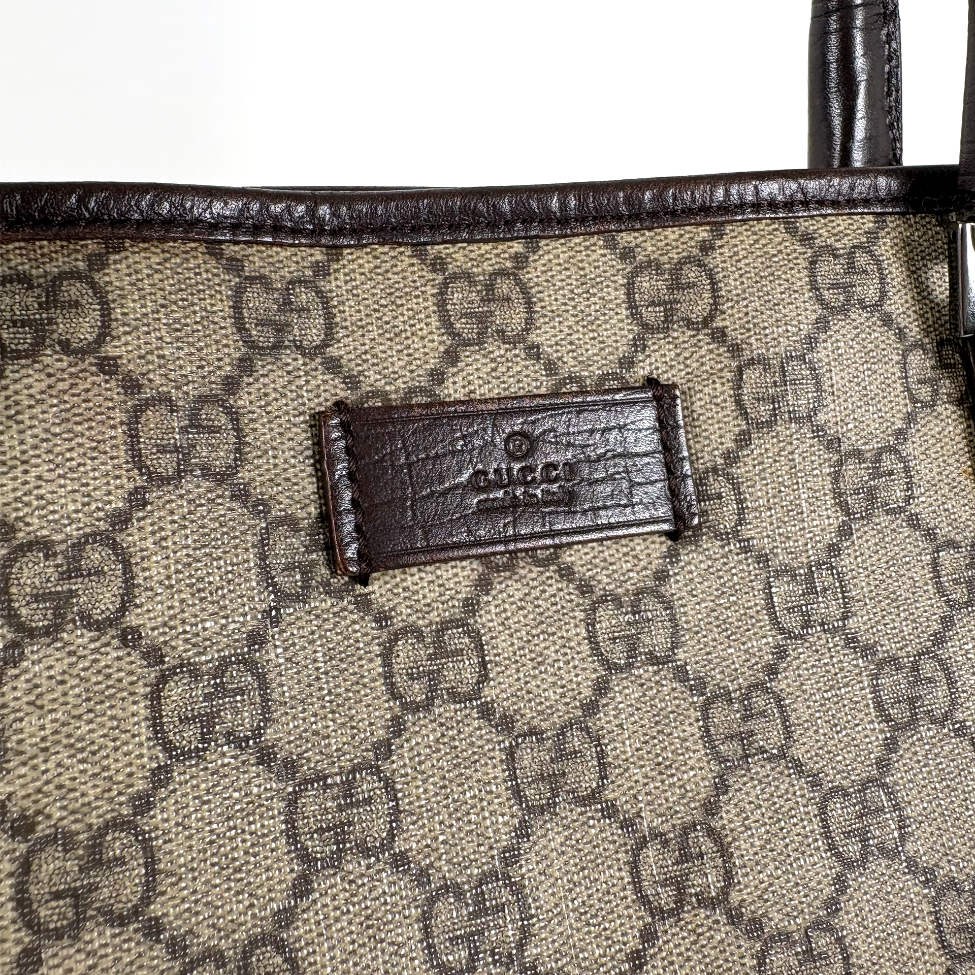 Gucci PVC Tote Bag Brown