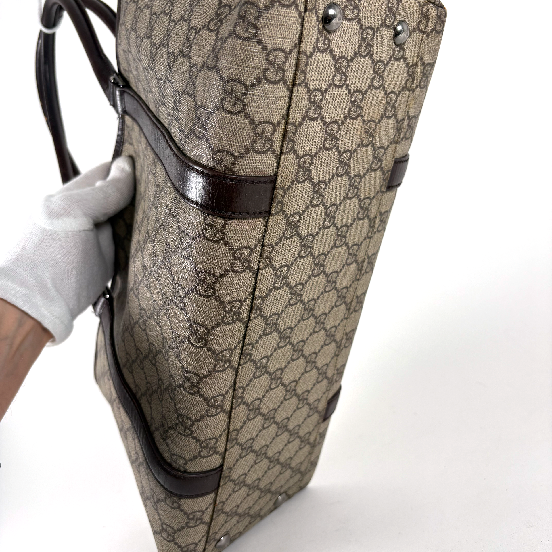 Gucci PVC Tote Bag Brown