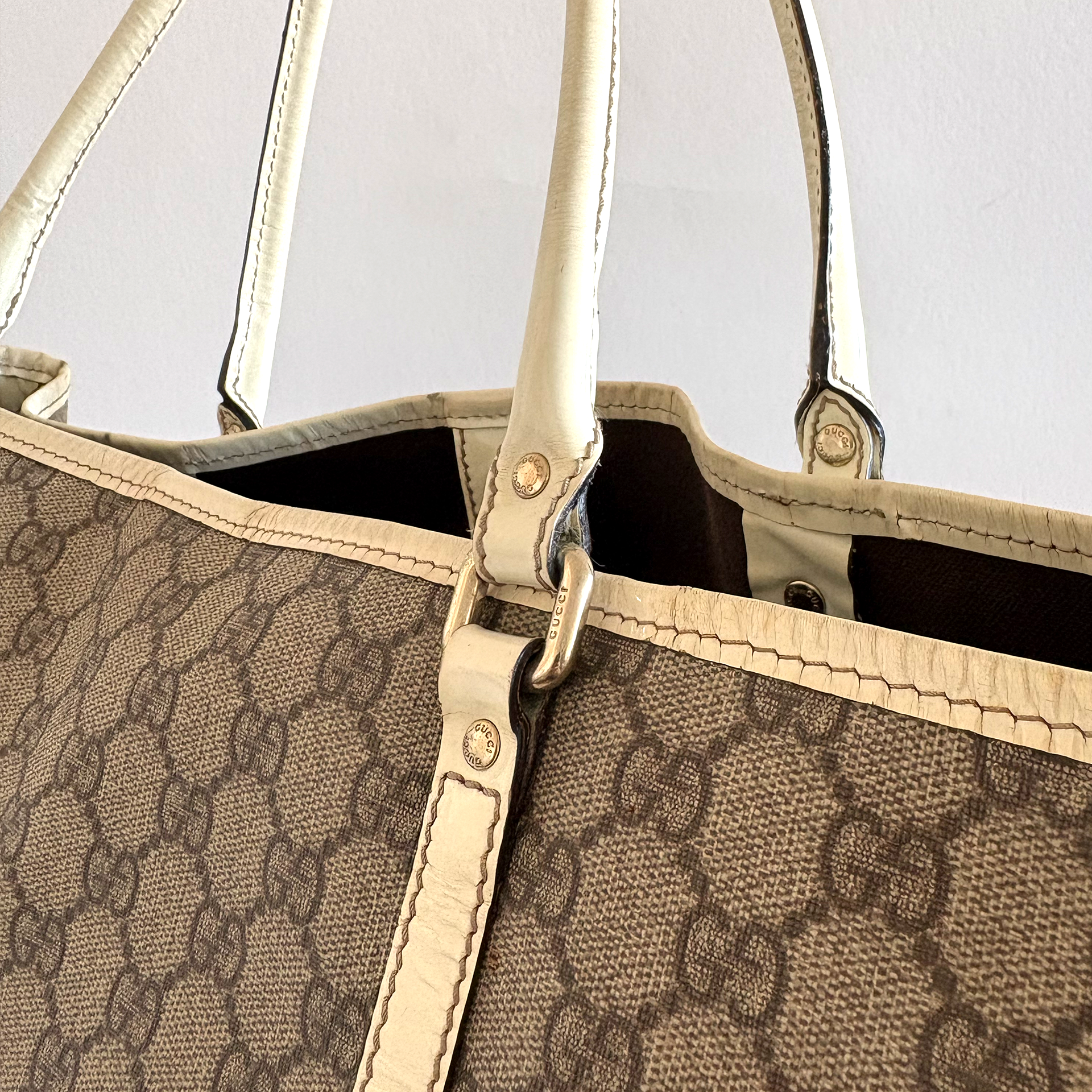 Gucci PVC Tote Bag White