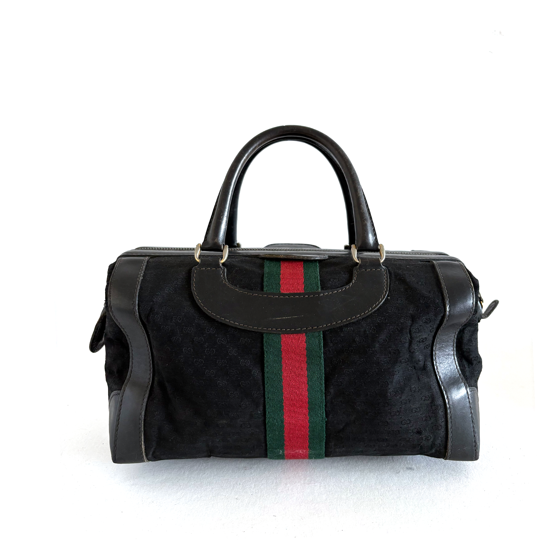 Gucci Sherry Line Boston Bag in GG canvas