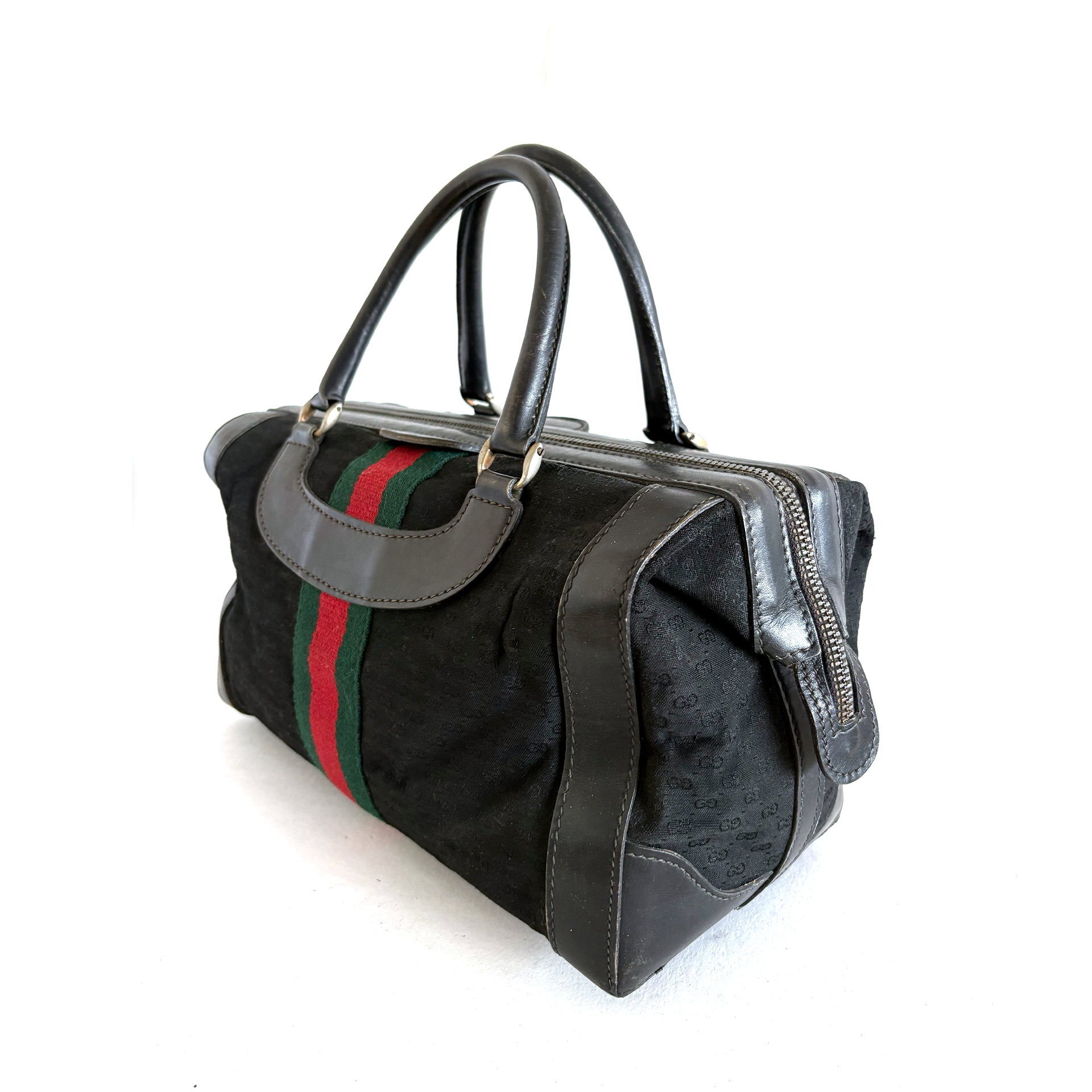 Gucci Sherry Line Boston Bag in GG canvas