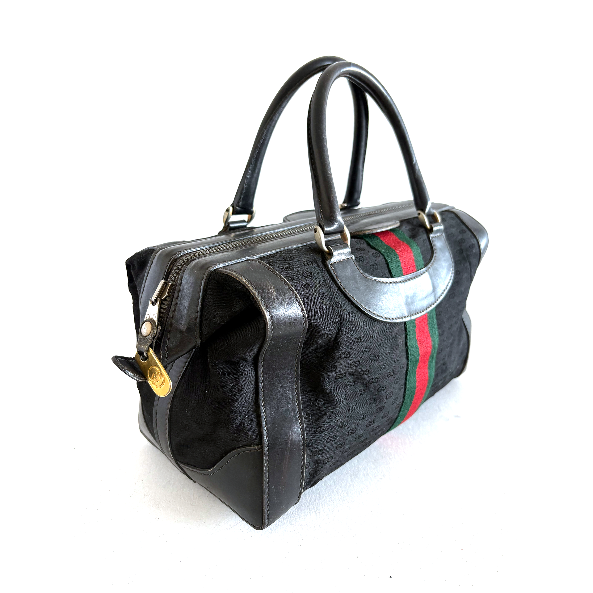 Gucci Sherry Line Boston Bag in GG canvas