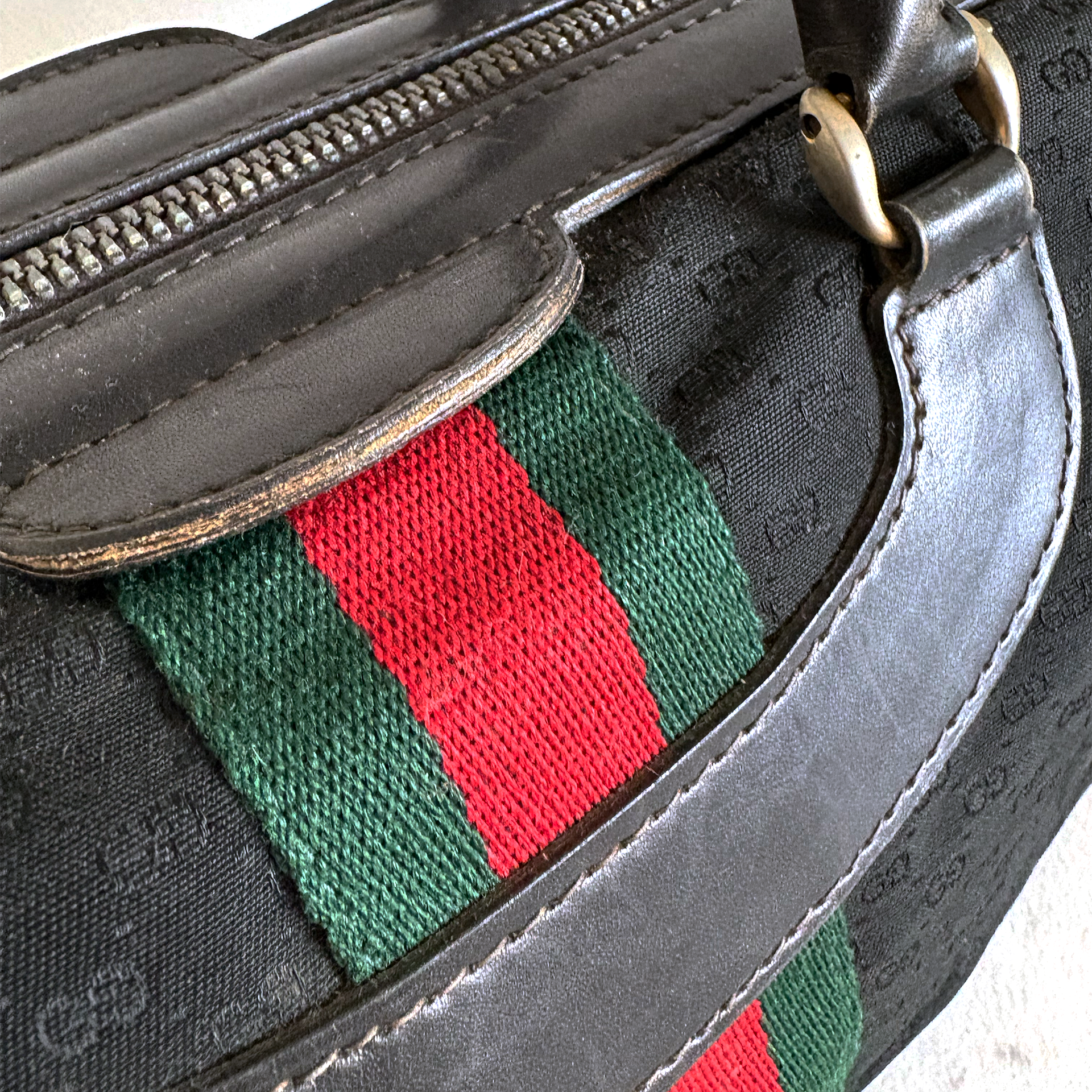 Gucci Sherry Line Boston Bag in GG canvas