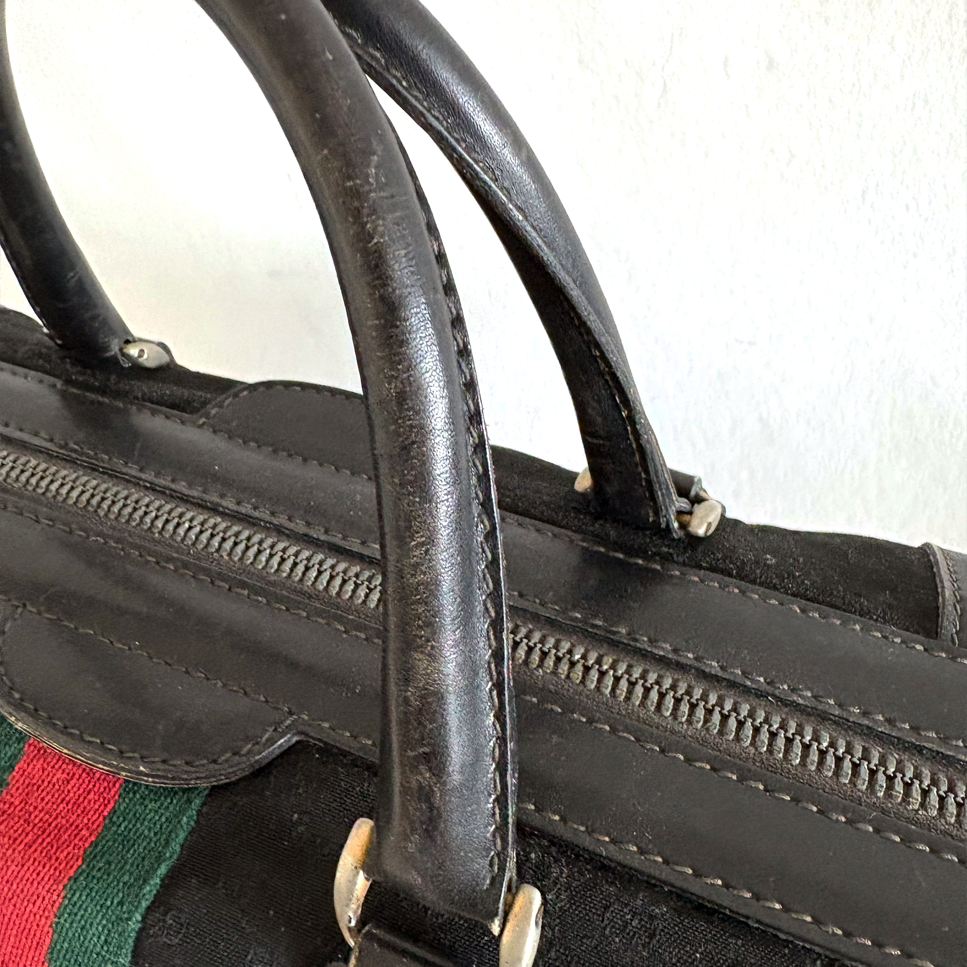 Gucci Sherry Line Boston Bag in GG canvas