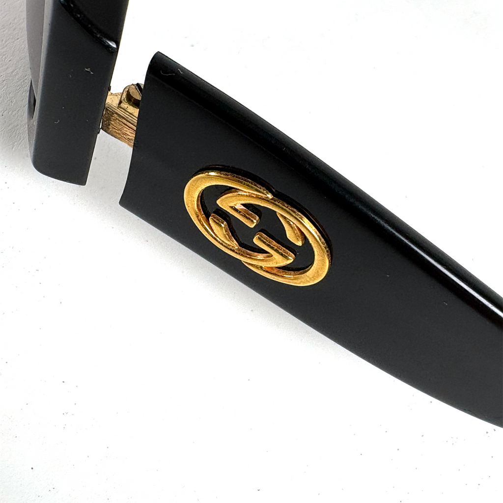 Gucci Interlocking GG Oval Sunglasses Black
