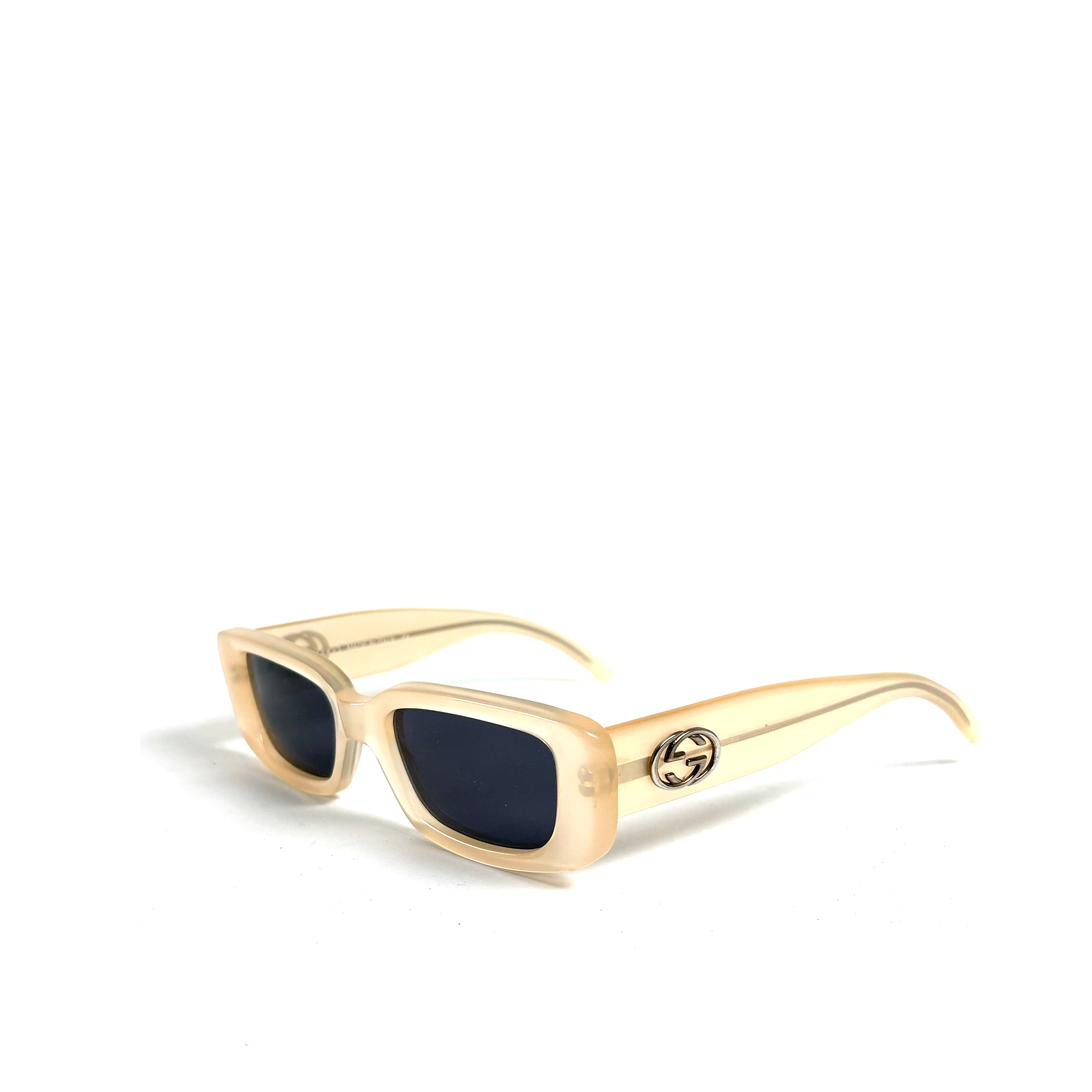 Gucci  Rectangular Sunglasses Clear Beige