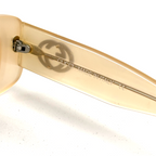 Gucci  Rectangular Sunglasses Clear Beige