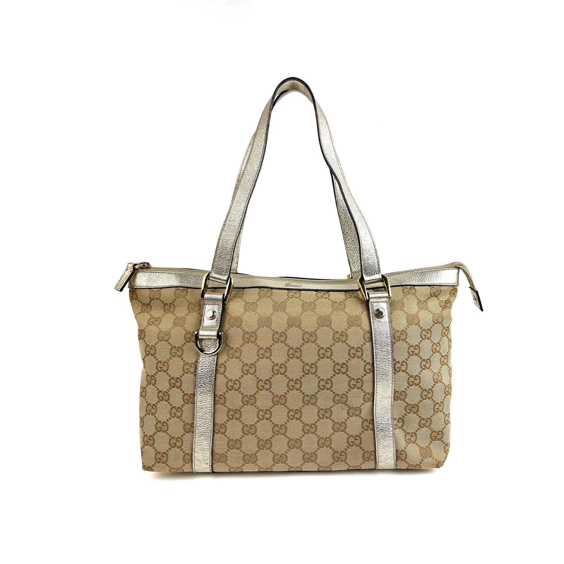 Gucci GG Canvas Abbey Tote bag silver