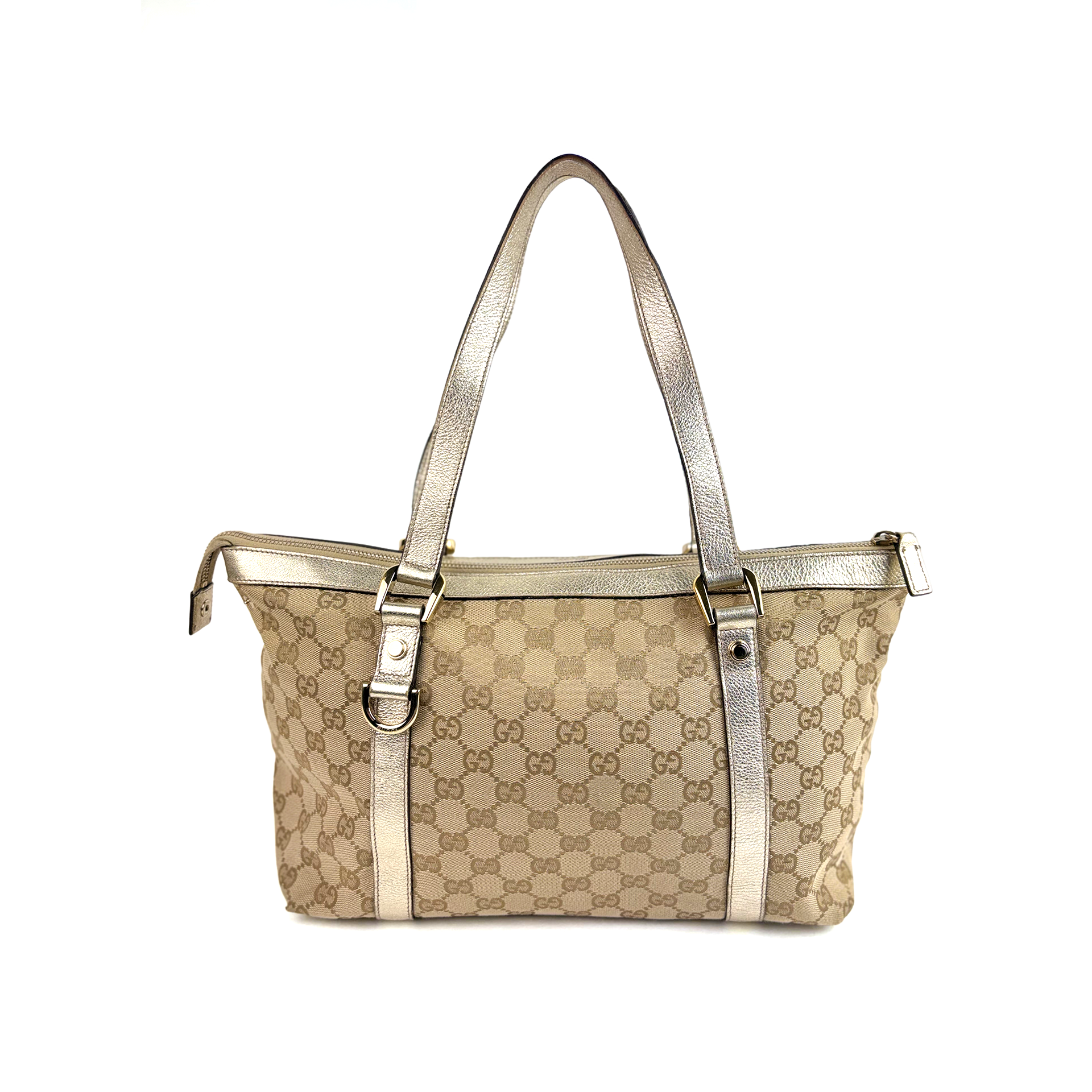 Gucci GG Canvas Abbey Tote bag silver