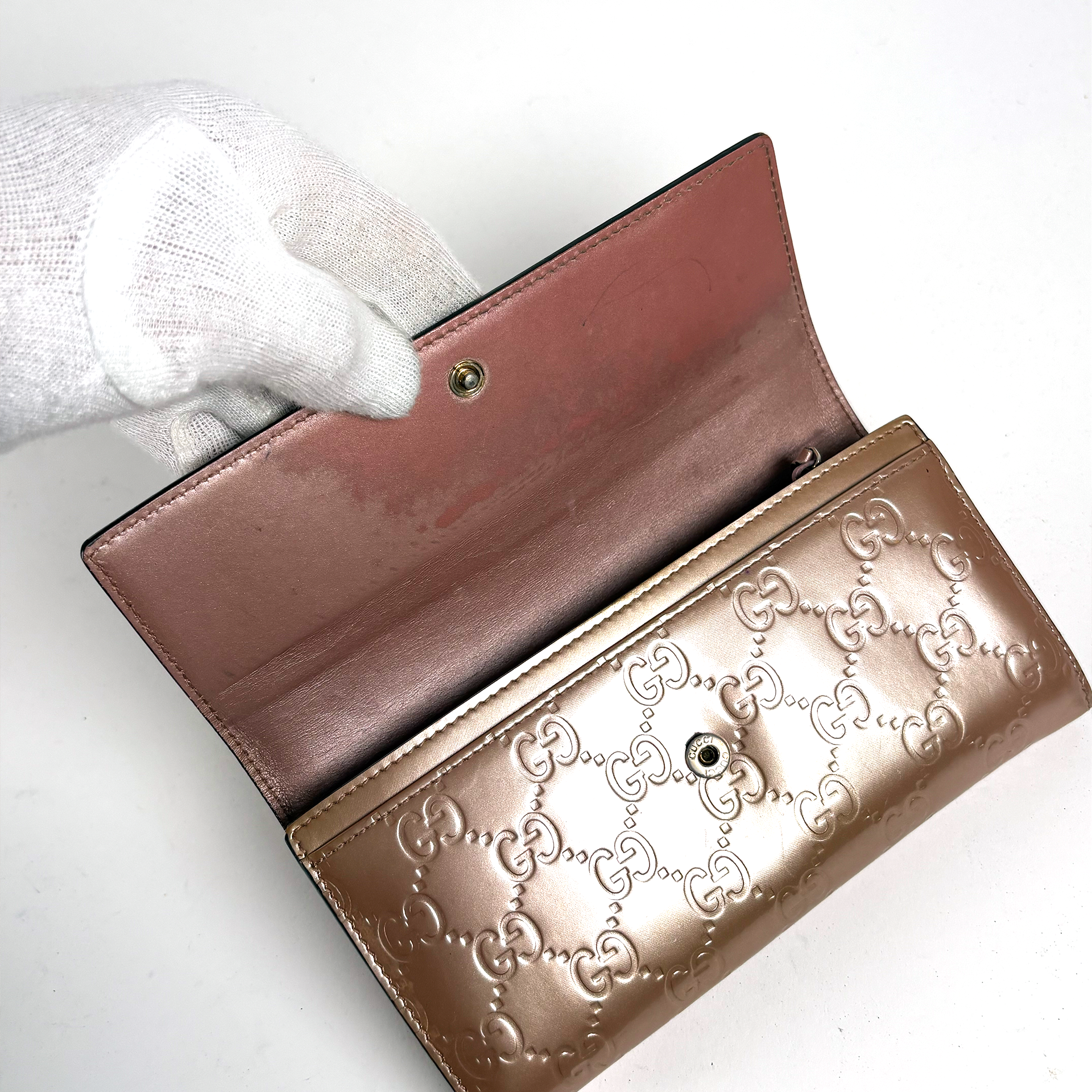 Gucci Guccissima Heart Continental Wallet
