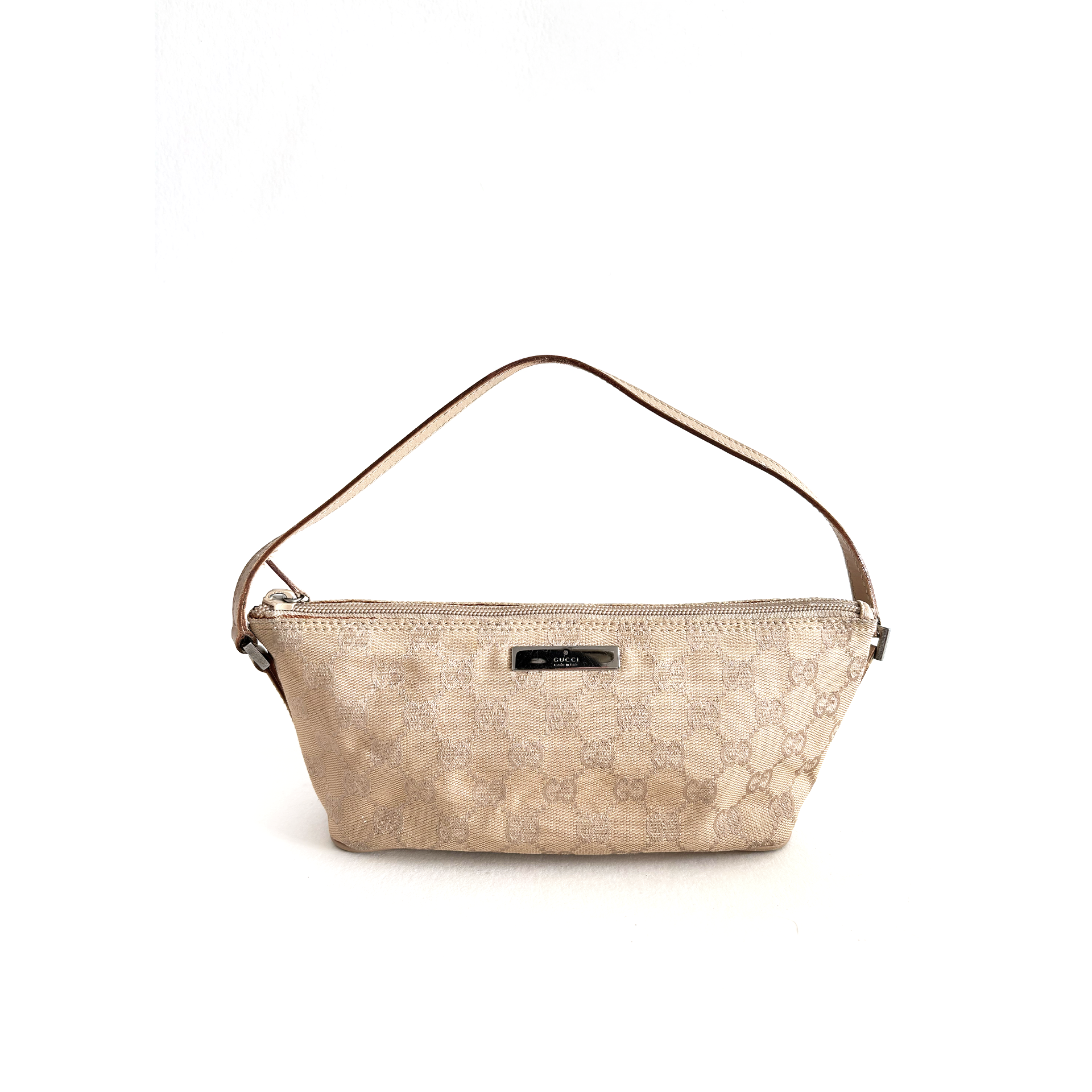Gucci GG Canvas Boat Bag Creme