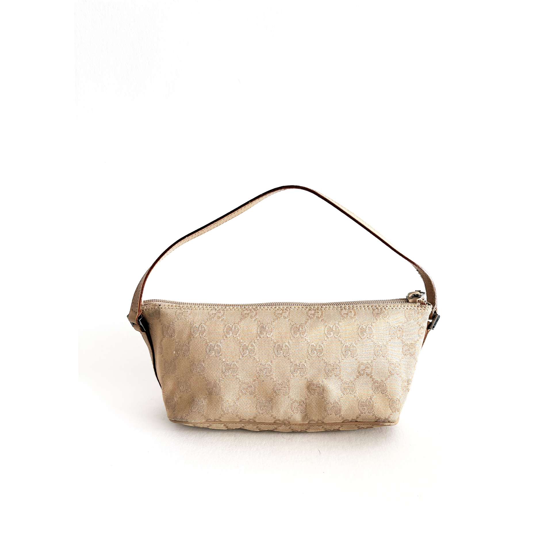Gucci GG Canvas Boat Bag Creme