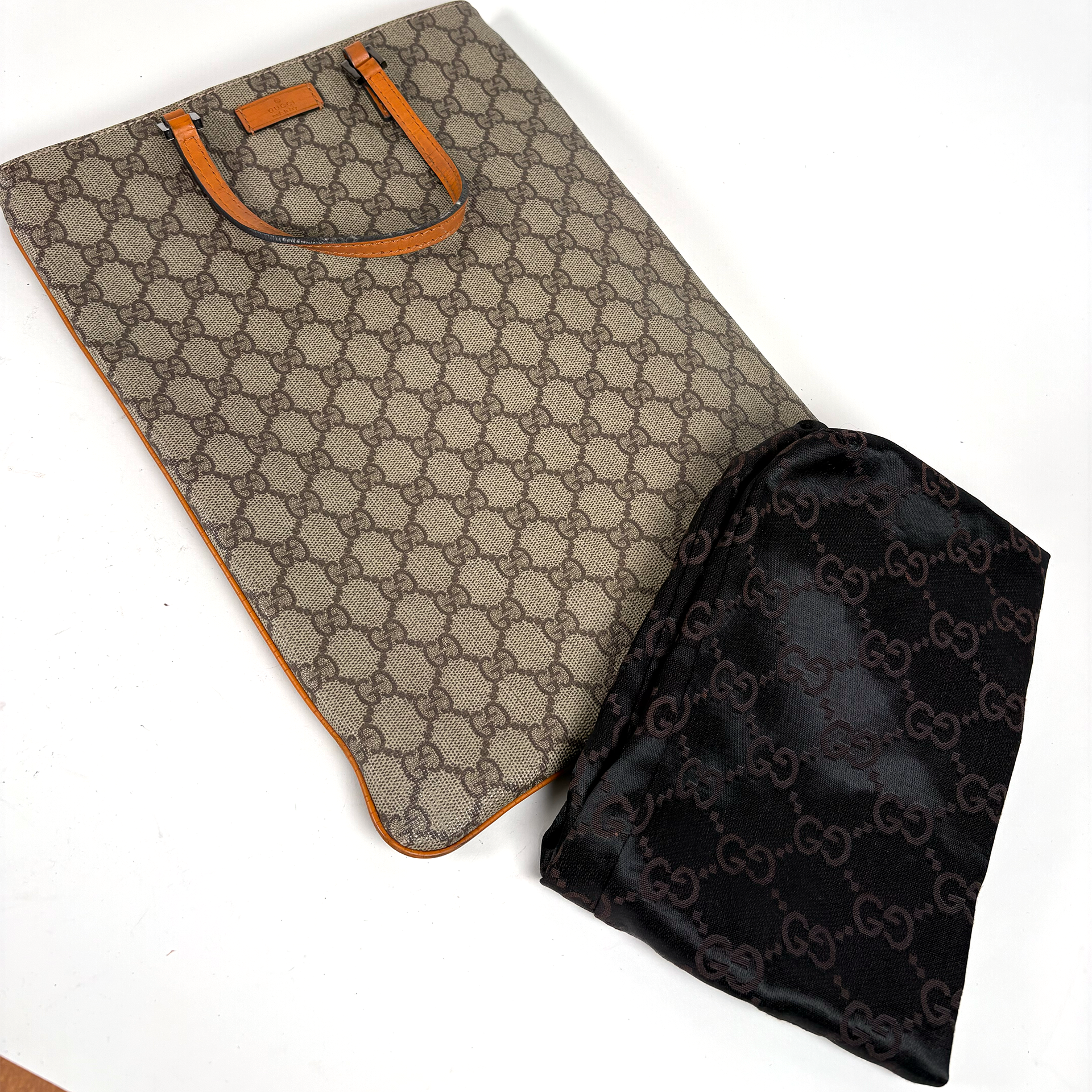 Gucci GG PVC Tall Tote Bag Orange