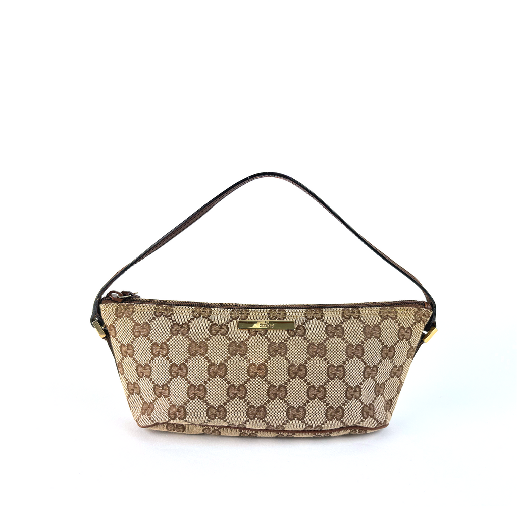 Gucci Boat Bag Beige Brown